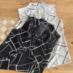 WOW Black and White, White and Black Size0, shirts.